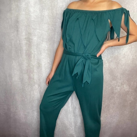 Vintage USA Knit Jumpsuit Romper Neuveau Wraggie Laguna Beach Small / Medium - Picture 1 of 12